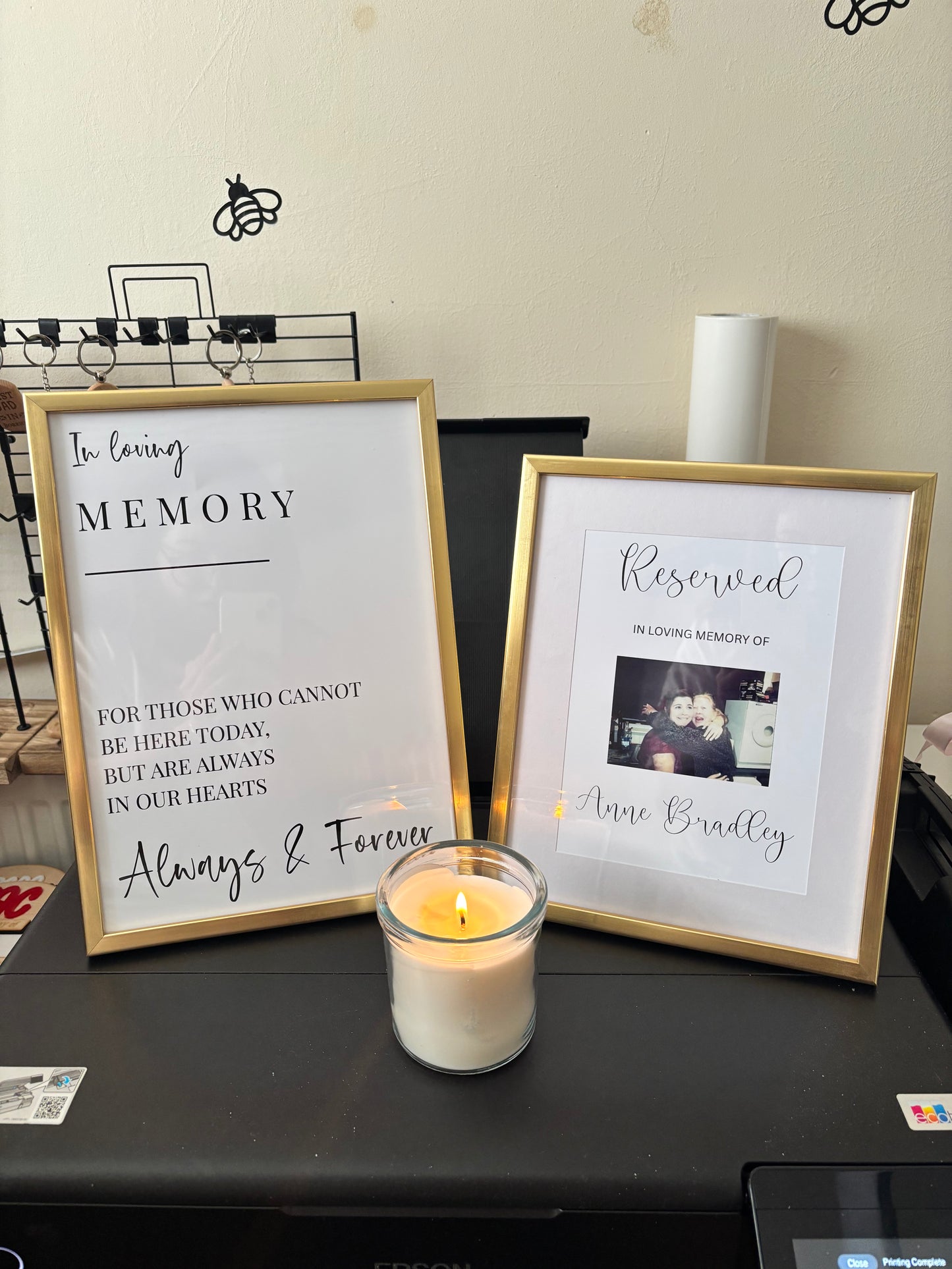 In loving memory wedding table pictures
