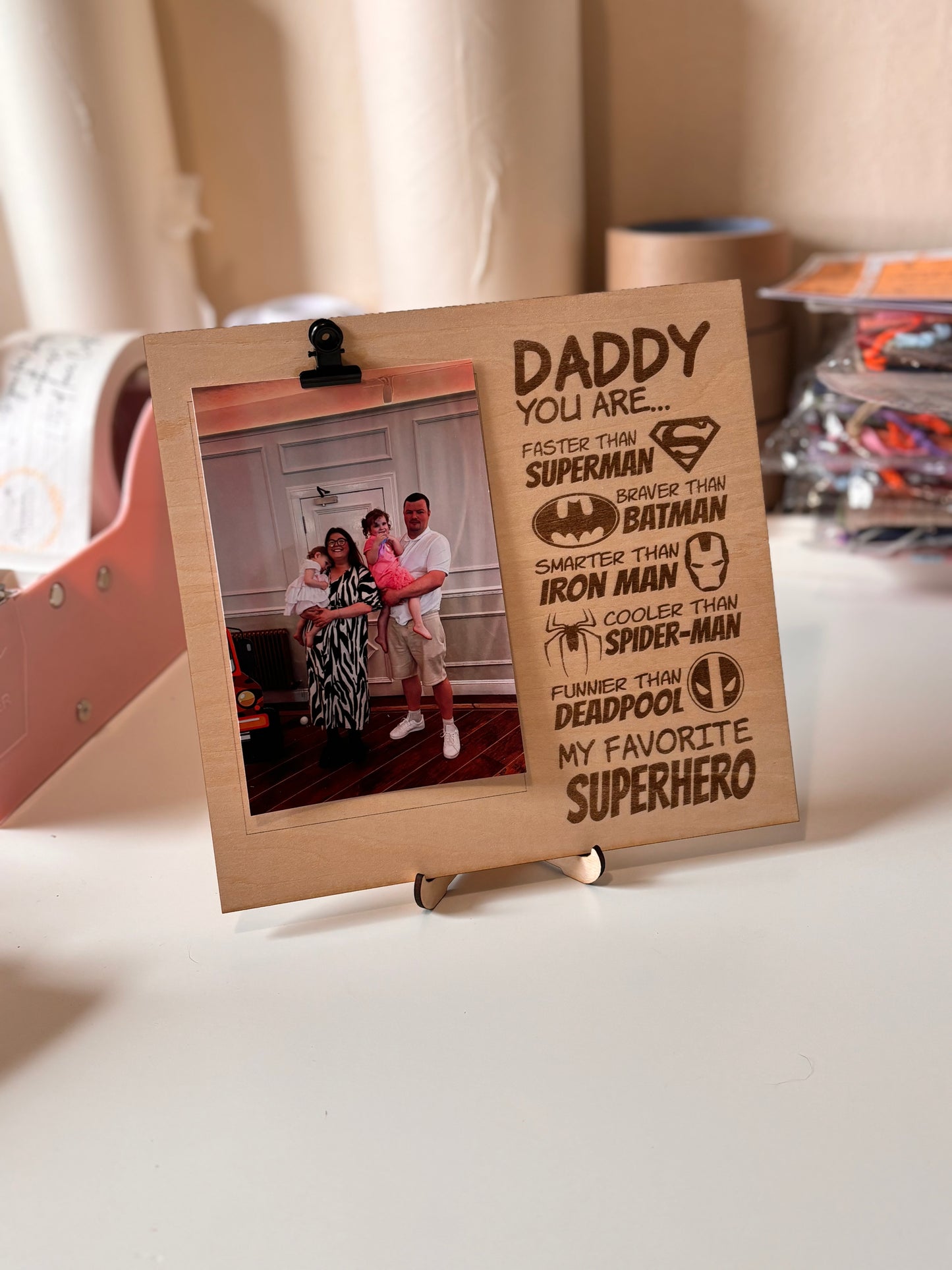Superhero picture frame