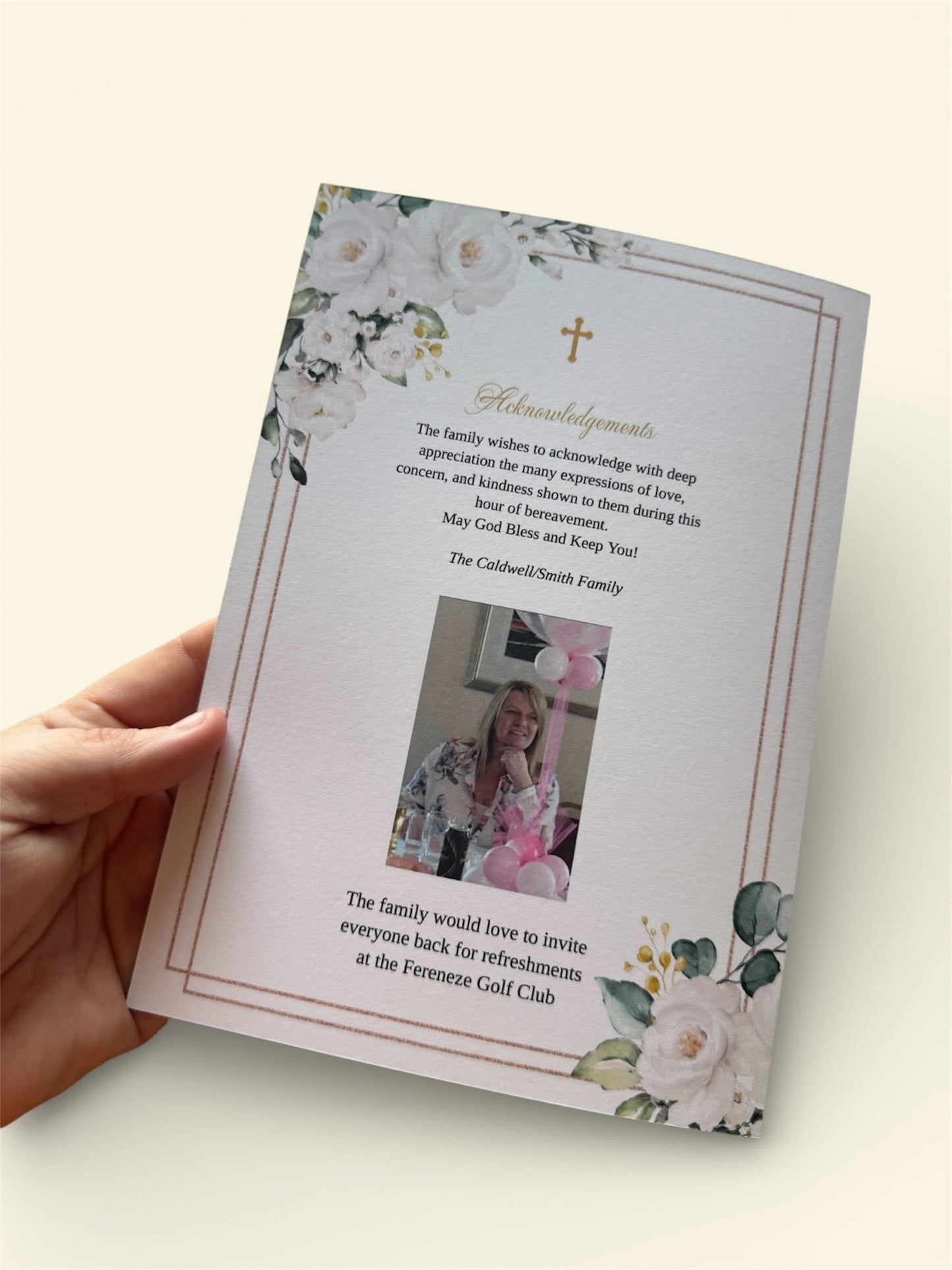 Order of service - funeral